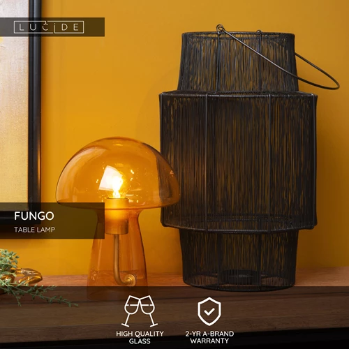 Lucide FUNGO - Table lamp - 1xE27 - Orange - USP